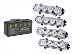 Set 4 oranžnih opozorilnih luči za vozila z 12V napajanjem