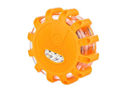 Oranžna opozorilna svetilka z magnetom in kavljem, 12 LED in 3 LED