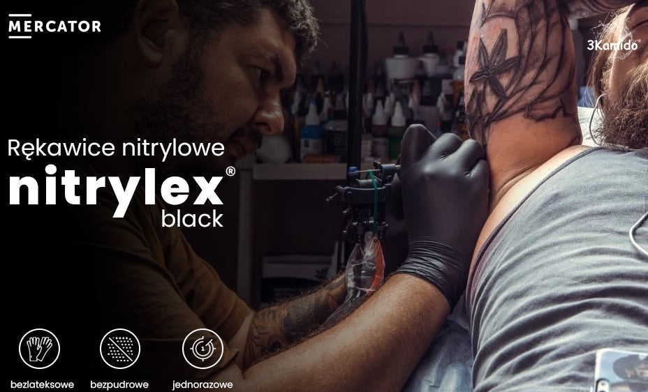 Nitrylex sorte beskyttelseshandsker i nitril