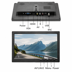10,1" HD LCD monitor – mini zaslon za avto, TV in računalnik 