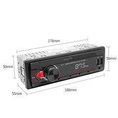 <h2>Univerzalni 1-DIN radio z Bluetooth, FM in USB – MP3 predvajalnik z LED zaslonom</h2> 