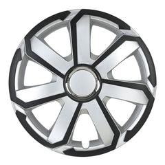 AEROSPIN okrasni pokrov kolesa v črni in srebrni barvi za 16-palčno jekleno platišče
