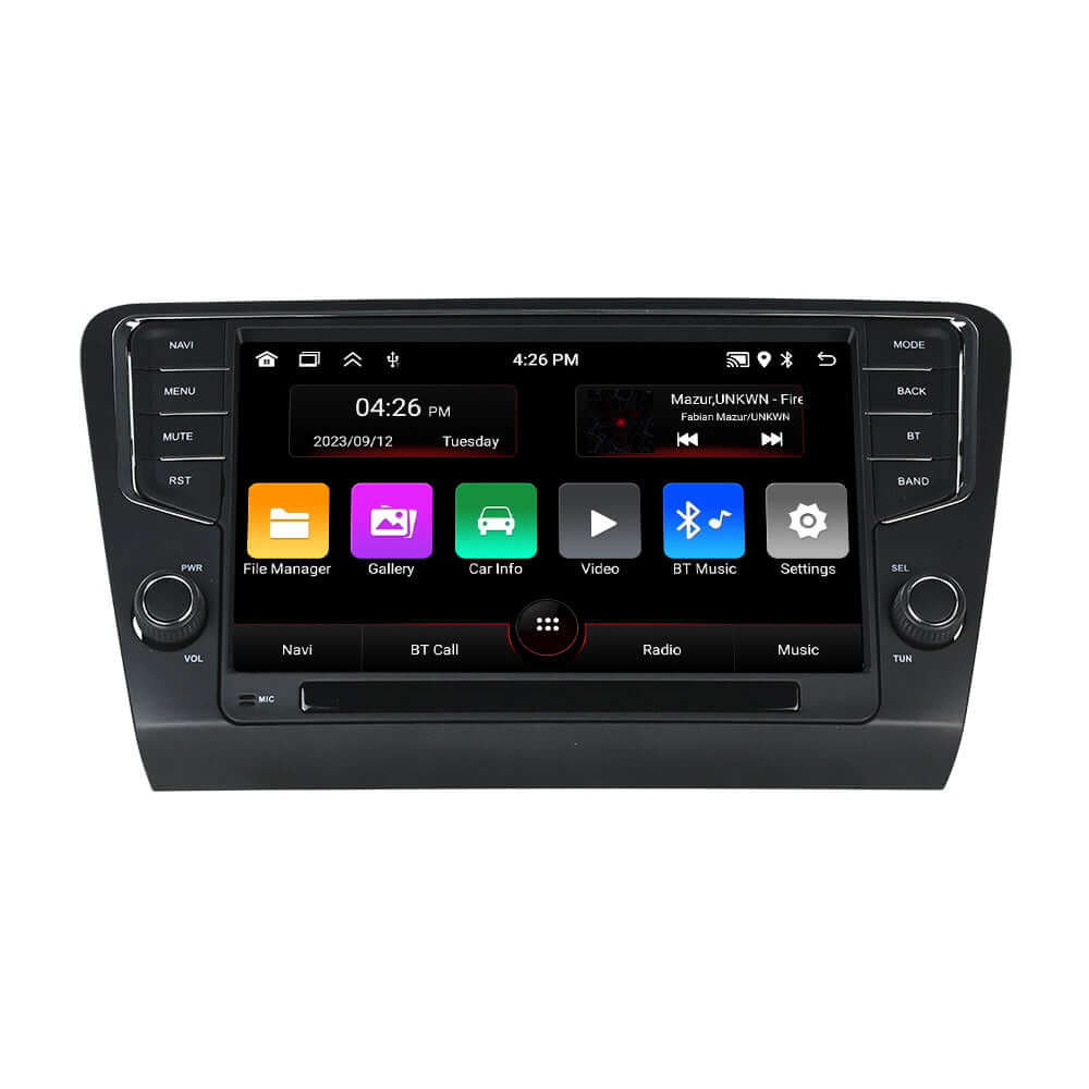 Skoda Octavia 13-18 – 9" Radio m. Apple CarPlay og Android Auto med touchscreen display