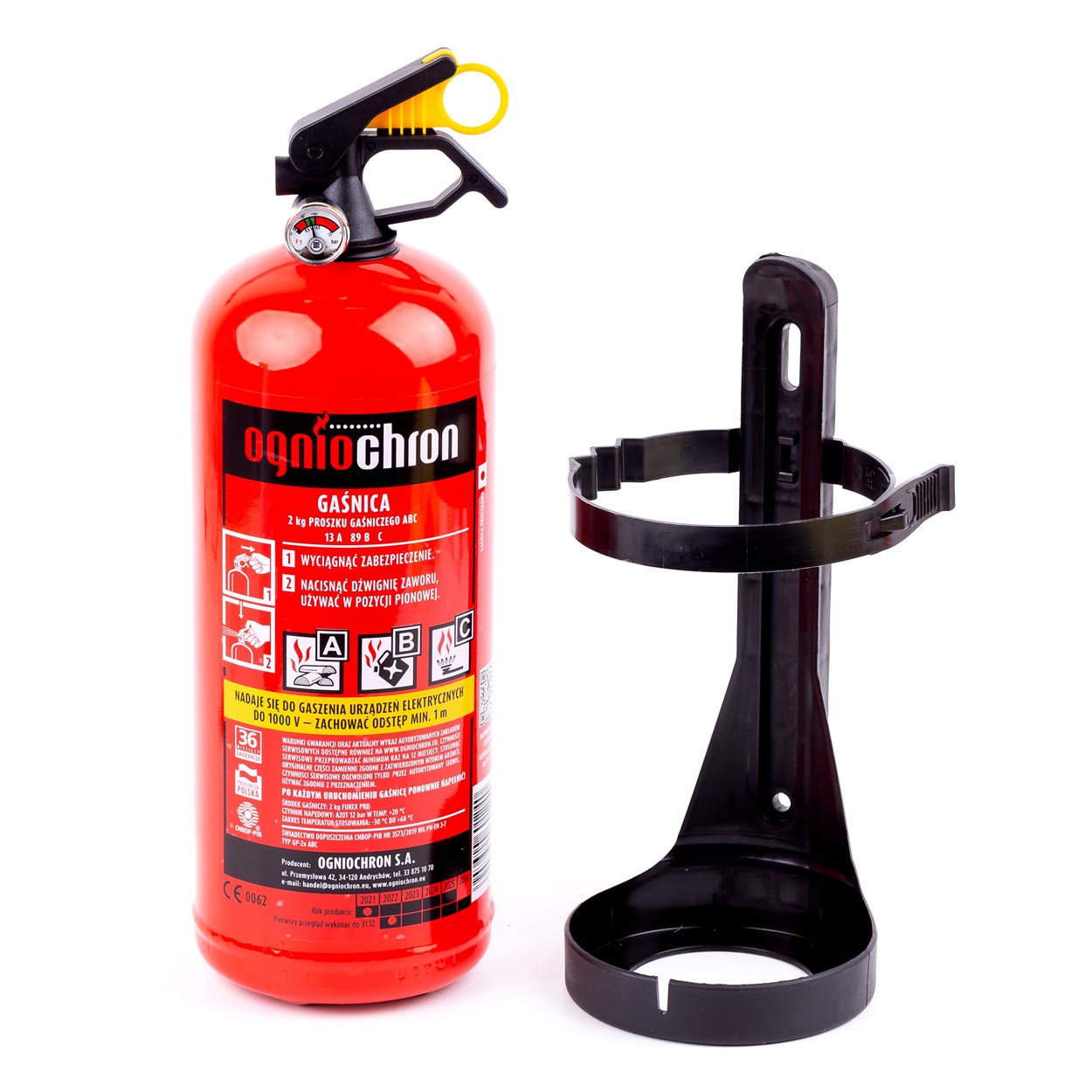 Pulverslukker ABC med manometer