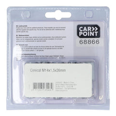 Carpoint varnostni kolesni vijaki M14x1,5x26mm G stožčasti 