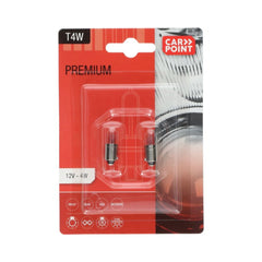 Carpoint Premium avtomobilske žarnice 12V T4W – 2 kosa 