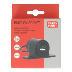 Carpoint vgradna vtičnica USB-A + USB-C 12/24V 