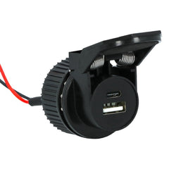 Carpoint vgradna vtičnica USB-A + USB-C 12/24V 