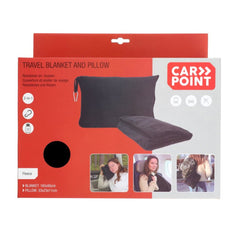 Carpoint potovalna odeja in potovalna blazina, črna, 2-v-1 