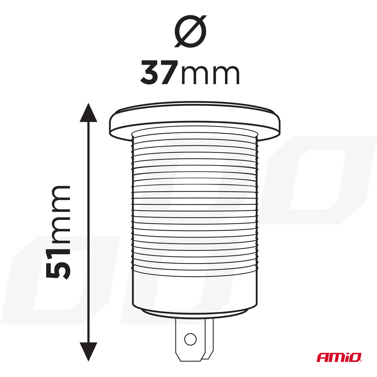 Tehnična ilustracija USB-polnilnika za 12-24 V