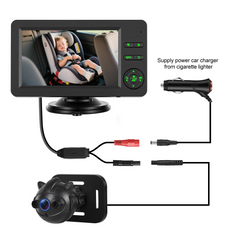 Otroška kamera za avto z 4.3" HD zaslonom in nočnim vidom 