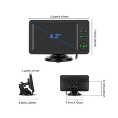 Otroška kamera za avto z 4.3" HD zaslonom in nočnim vidom 