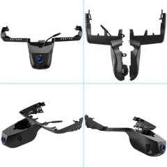 BMW X3 dashcam 2018-2024 4K OEM videz, sprednji in zadnji pogled na kompaktno avtokamero za brezhibno integracijo.