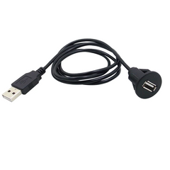 USB podaljševalni kabel za avtoradio – USB moški na ženski priključek z montažo v panel 