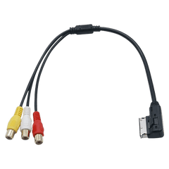 AMI na RCA adapterski kabel – 3 x RCA ženski priključek (rumen, bel, rdeč) za povezavo z multimedijskim sistemom vozila