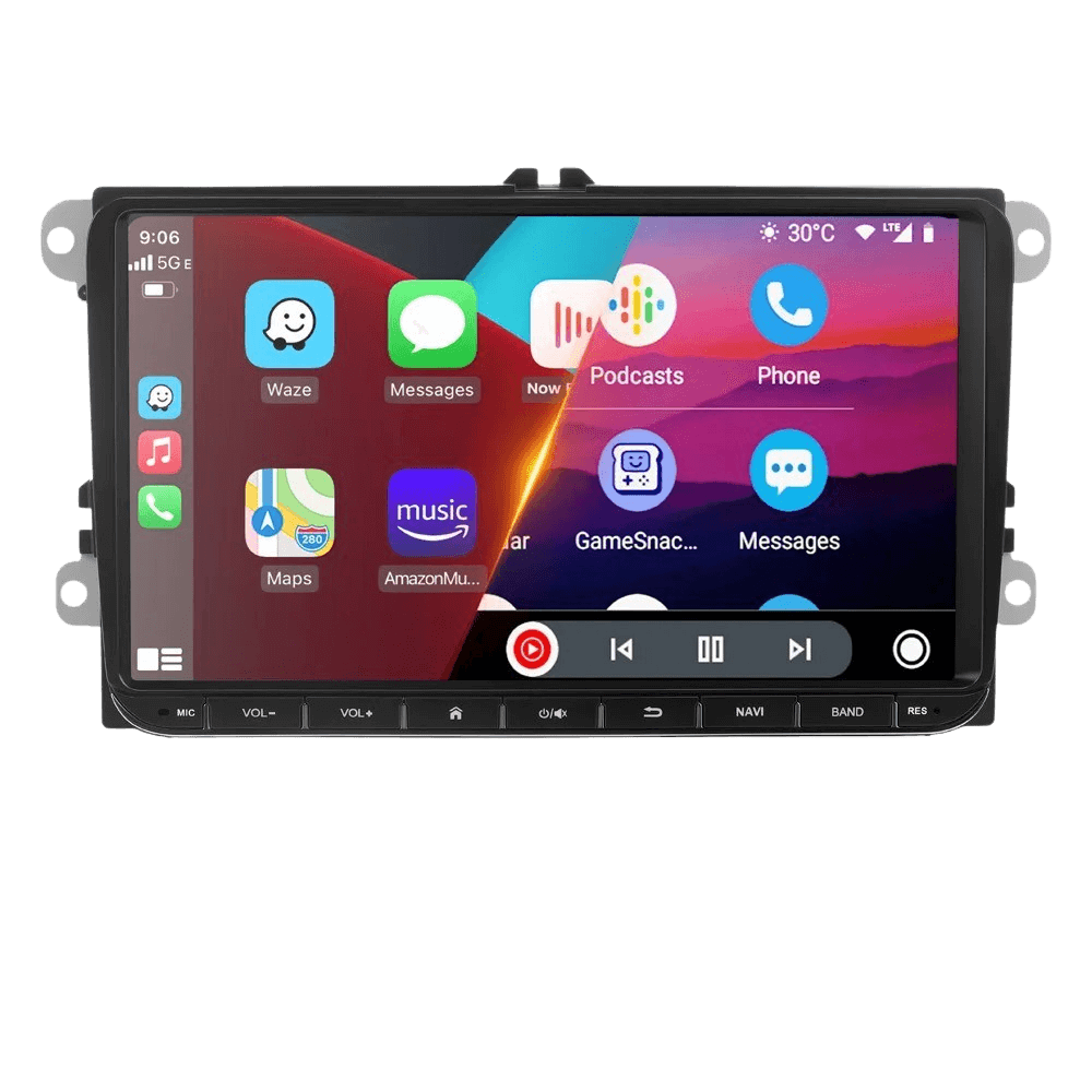 VW (več modelov) 06-15 - 9" radio z Apple CarPlay in Android Auto – Carmediaeurope.com