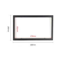 2 DIN vgradni okvir za avtoradio – univerzalni črni okvir 188 x 166 mm 