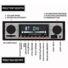 1 DIN avtoradio z Bluetooth, USB in retro dizajnom – MP3 predvajalnik 