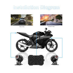 Motociklistična dashcam kamera 1080P HD – sprednja in zadnja kamera z DVR in WiFi 