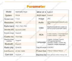 Univerzalni - 7" 2-DIN radio z Apple CarPlay in Android Auto (kabel) – Carmediaeurope.com