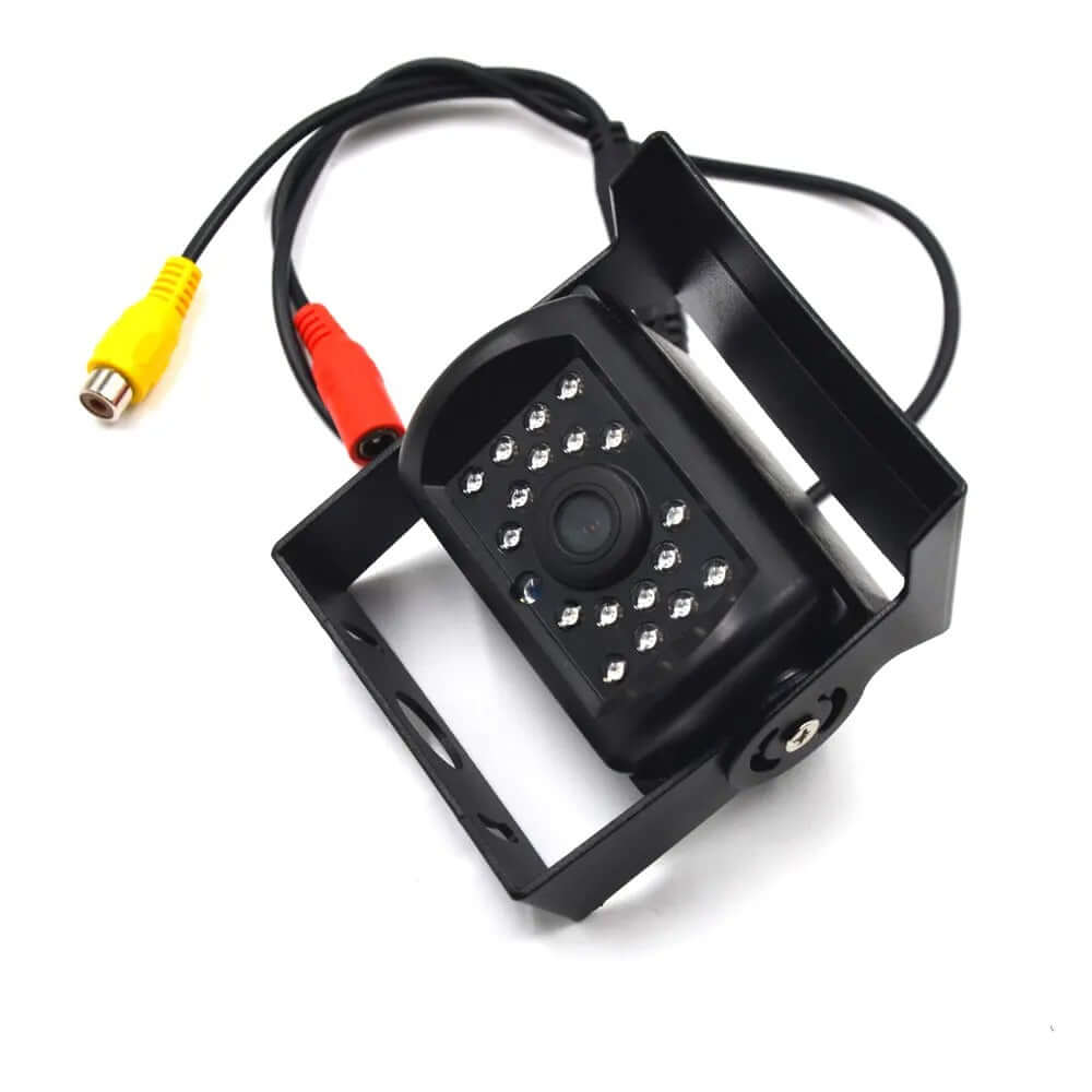 Univerzalna vzvratna kamera – PAL, 1200 TV-linij, 18 IR LED s kablom in adapterjem za vgradnjo v vozilo.