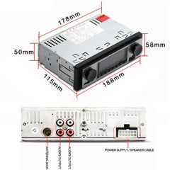 1 DIN avtoradio z Bluetooth, USB in retro dizajnom – MP3 predvajalnik 