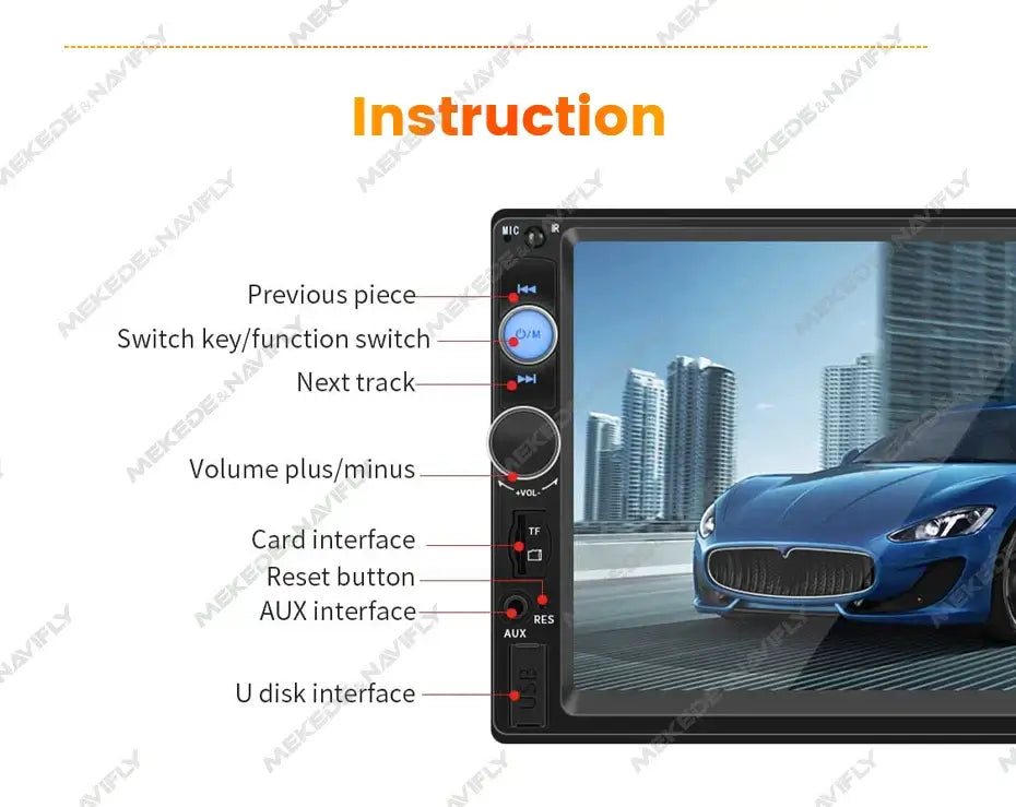 Univerzalni - 7" 2-DIN radio z Apple CarPlay in Android Auto (kabel) – Carmediaeurope.com