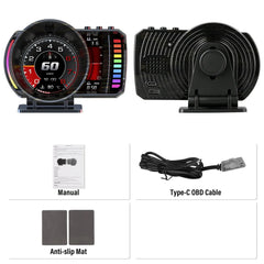 3,5" Head-Up Display (HUD) za avto – digitalni merilnik hitrosti z OBD2 