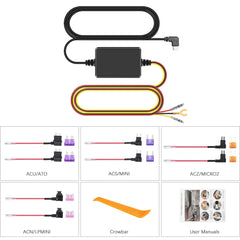 Komplet za fiksno napajanje USB-C za dashcam – 12V/24V na 5V s parkirnim nadzorom 