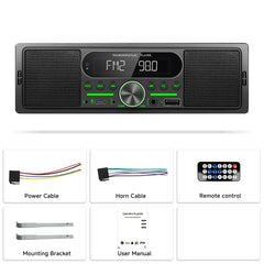 1 DIN avtoradio z vgrajenim zvočnikom, Bluetooth povezavo, FM/AM in MP3 predvajalnikom 