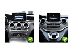 Mercedes-Benz C-Klasse in Vito – 12,5" autoradio z brezžičnima Apple CarPlay & Android Auto, slike namestitve v armaturno ploščo