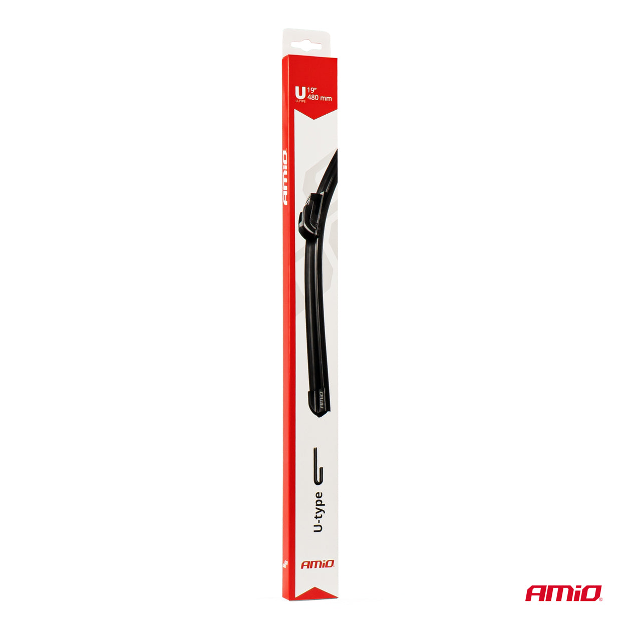 Flad vinduesvisker med U-type krog til forrude