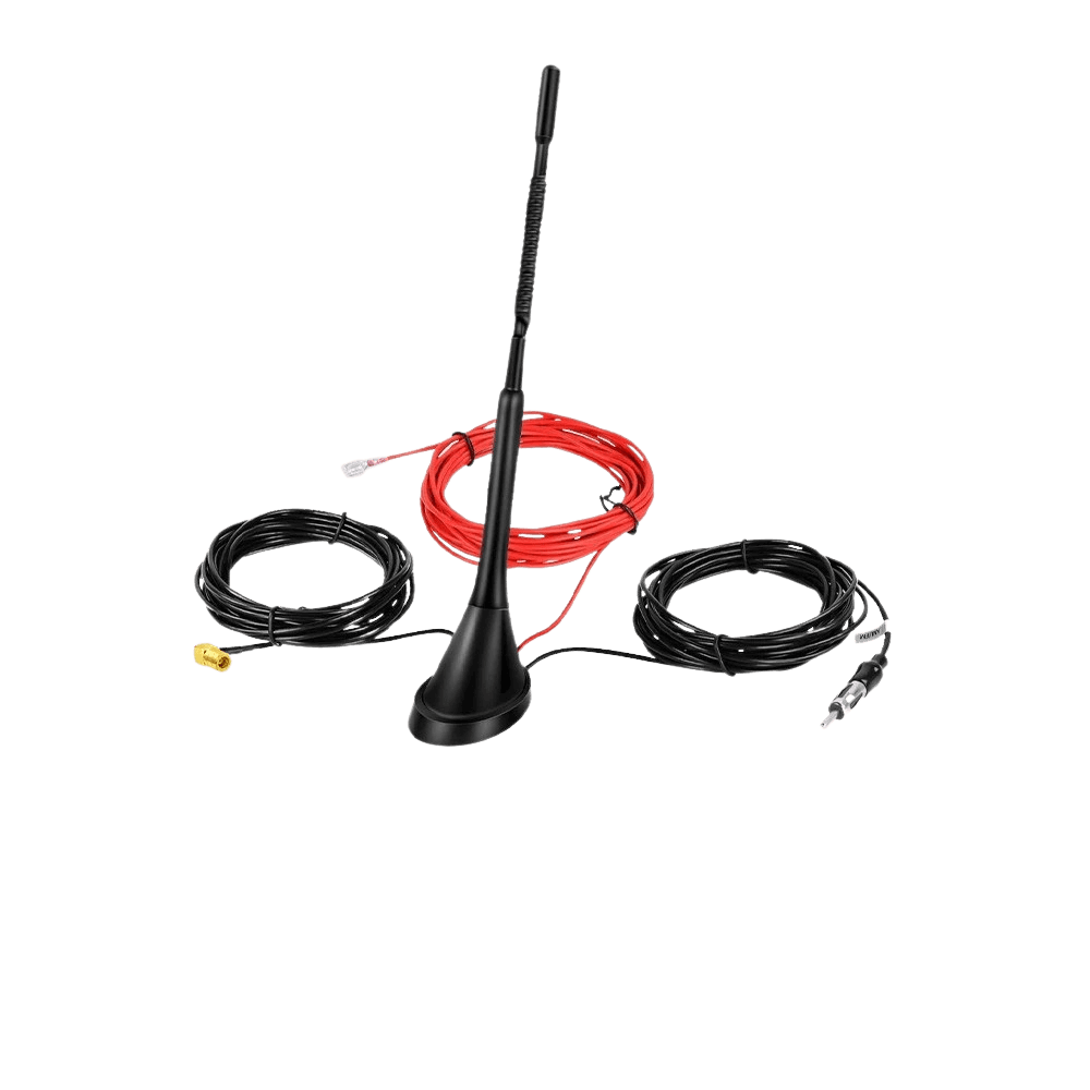Avtomobilska antena – 29 cm, 5 metrov kabla, DAB/DAB+/FM/AM s prilagodljivo montažo in priključkom SMB.
